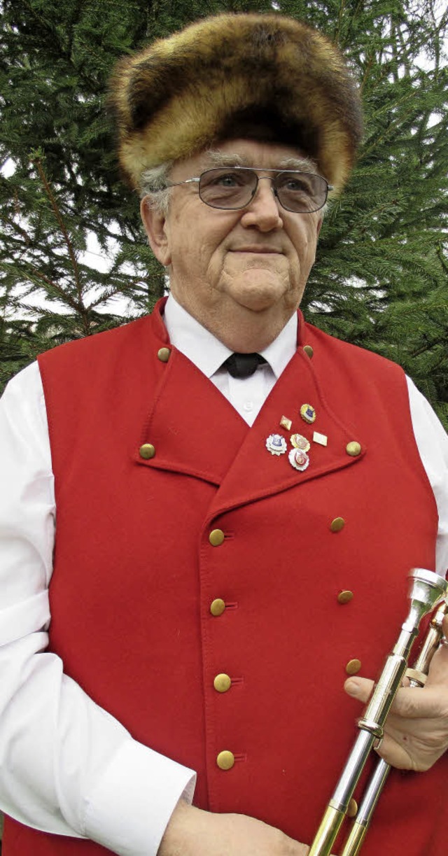 Willi Riebel hrt nach 45 Jahren Ttig...iterhin in der Trachtenkapelle aktiv.   | Foto: Dieter Fink