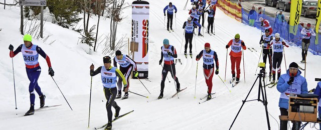 Da die Teilnehmer ihre Startzeit inner...fr jeden Starter einen Spruch parat.   | Foto: Gerhard Lck