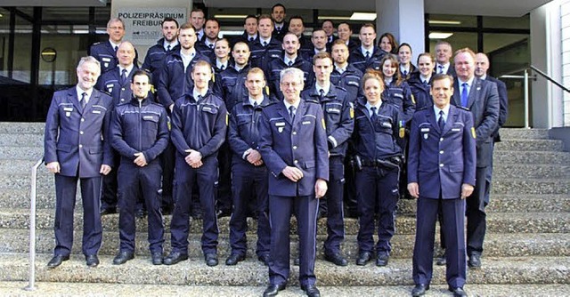 Neue Polizisten frs Polizeiprsidium Freiburg.   | Foto: ZVG