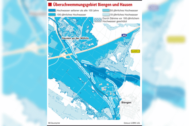 Neue Hochwassergefahrenkarte hemmt bauliche Entwicklung