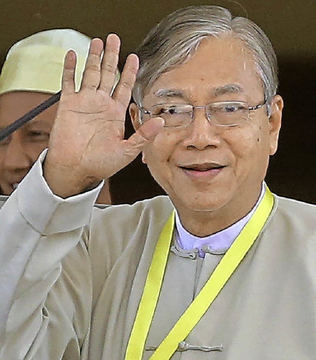 Der neue Prsident Htin Kyaw (70)   | Foto: AFP