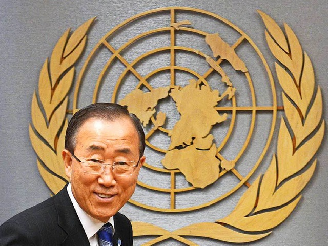 Wird bis Ende des Jahres aus seinem Am...eiden: UN-Generalsekretr Ban Ki Moon.  | Foto: dpa