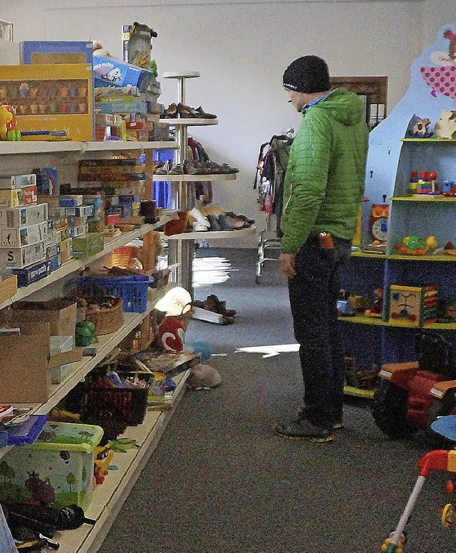 Im  Second Hand-Laden gibt es unter anderem Spielzeug.  | Foto: Wehrle