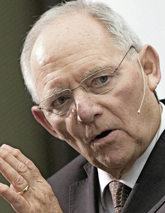 Bundesfinanzminister Wolfgang Schuble   | Foto: dpa