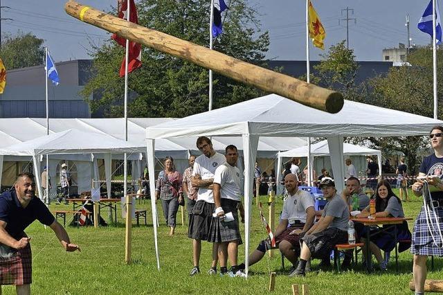 Sportliche Wettkmpfe im keltischen Stil in Wallbach/CH