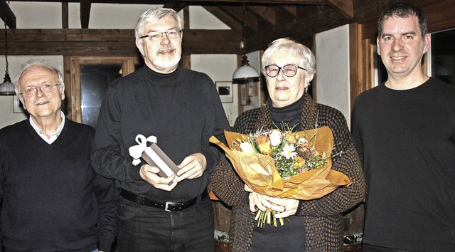 Dank fr 21 Jahre Einsatz fr den Kuns...chens und Vorsitzender Pierre Gendron.  | Foto: Christiane Franz