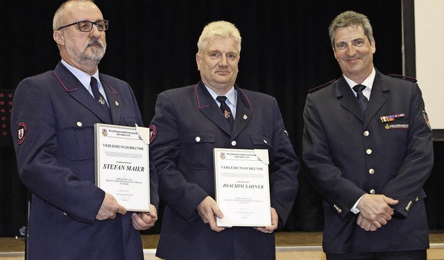 Fr Leistungen im Ehrenamt wurden die ...ert Karle, ausgezeichnet (von links).   | Foto: Anja Bertsch