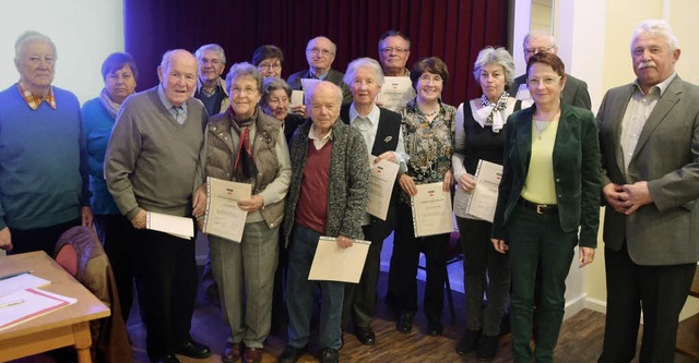 Der Schwarzwaldverein richtete seine d...ie Ehrung der langjhrigen Mitglieder.  | Foto: Cecile Buchholz