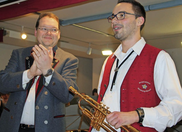 Bei dessen furiosen Trompetensolo ber...terhaften Vortrag gebhrenden Beifall.  | Foto: Rolf-Dieter Kanmacher