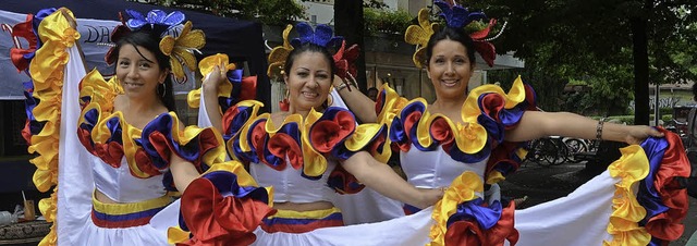 Offenburg ist bunt, wie diese Kolumbianerinnen beweisen.   | Foto: rab