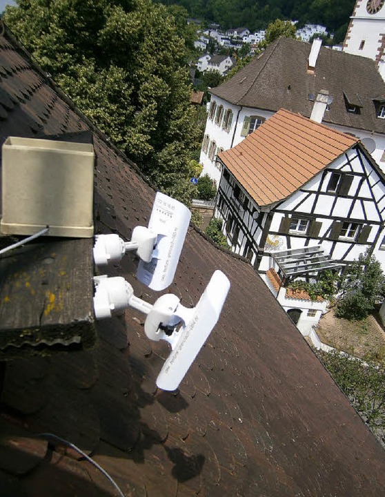 Freifunk vom Dach des Rathauses in Grenzach   | Foto: Freifunk Dreiländereck