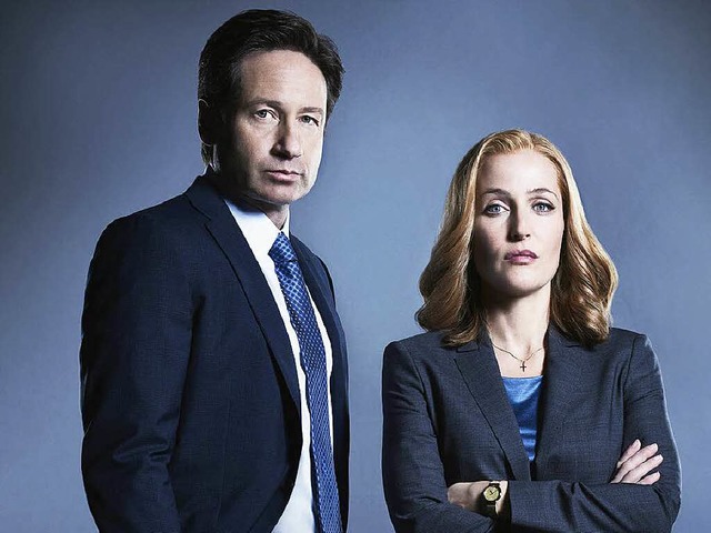 David Duchovny (links) und Gillian Anderson in Akte X.  | Foto: obs