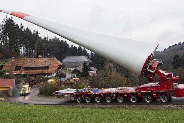 Riesige Rotorenbltter: Ihre Route fhrt durch Wehr