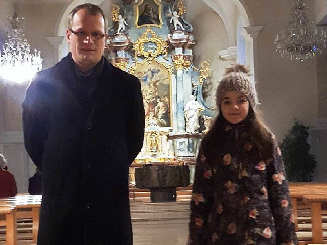 Zisch-Reporterin Jana Felder hat  Stef...Bad Krozingen, in der Kirche besucht.   | Foto: Privat