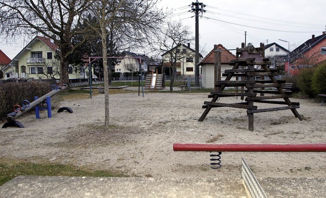 Der Spielplatz an der Schutterstrae s...ungsort fr alle Generationen werden.   | Foto: Heidi Fssel