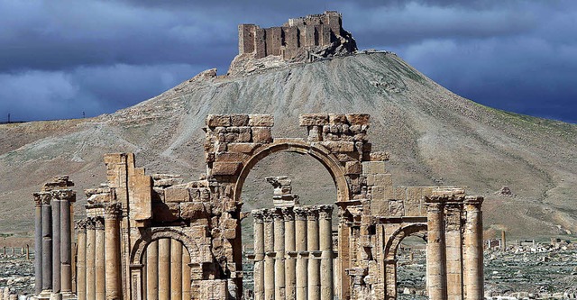 Blick von Palmyra aus auf die Zitadelle (Aufnahme von 2014)  | Foto: AFP