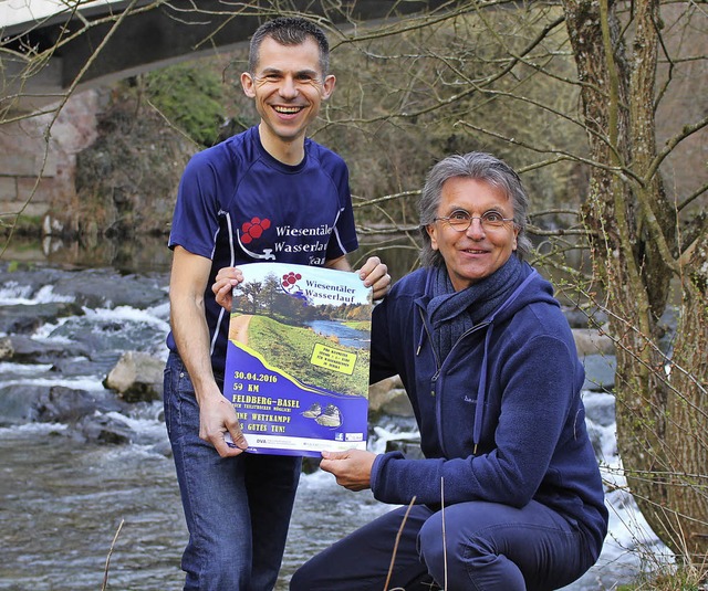 Bereiten den Wiesentler Wasserlauf am...hts) vom Organisationsteam Teamworx4.   | Foto: a. Bertsch