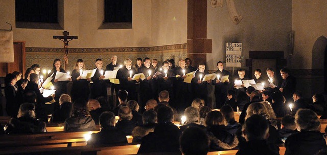 Aus der Dsternis und Dunkelheit ins s...s Lahr in der Kirche von Nonnenweier.   | Foto: wolfgang Knstle