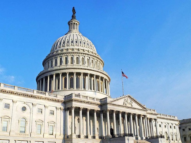 Im Kapitol in Washington sollen Schsse gefallen sein.  | Foto: Verwendung weltweit, usage worldwide