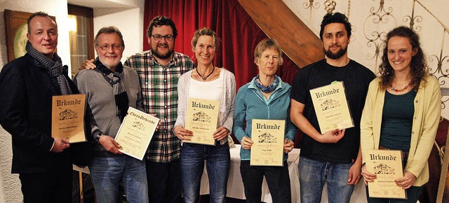 <BZ-FotoAnlauf>Turnverein Staufen:</BZ...ch und Maria Schreiner wurden geehrt.   | Foto: Verein