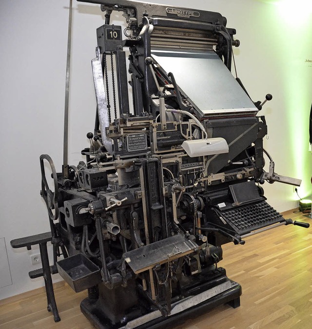 Historische Setzmaschine im BZ-Museum   | Foto: M. Pfordt