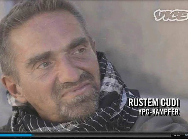 &#8222;Papa&#8220; des  Kurdenbataillo... Rustem Cudi in einer Fernsehreportage  | Foto: bz