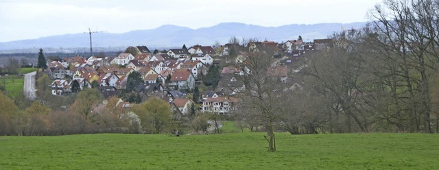Gewachsene Ortschaft  im Grnen: Das B...chen Charakters von Windenreute  ein.   | Foto: Gerhard Walser