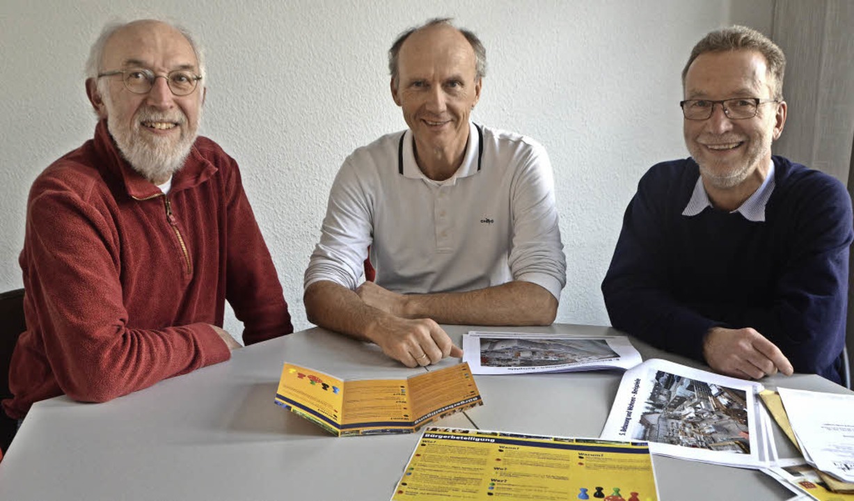 Mitglieder des neuen Brgerforums Orts... Hhne und Walter Flther (von links).  | Foto: Gerhard Walser
