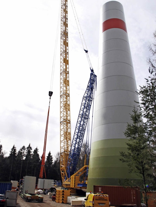 Auf rund 150  Meter soll der Turm frs Windrad wachsen.  | Foto: H: FSSEL