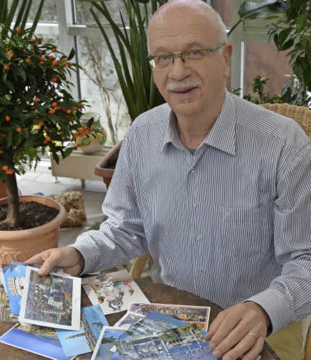 Ronald Holzmann:  &#8222;Ich kann mit ...n auf eine Postkarte schreiben.&#8220;  | Foto: Philip Mller