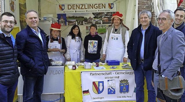 Die Denzlinger auf dem Ostermarkt in Citt della Pieve.   | Foto: Privat