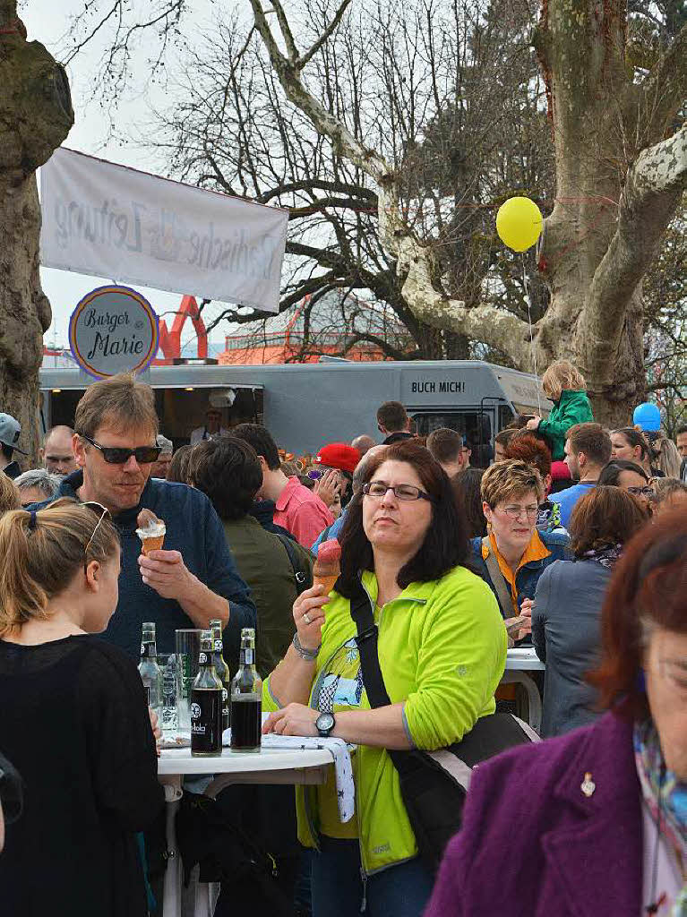 Reichlich Appetit brachten die 7000 Gste des BZ-Food-Truck-Fests mit auf das Gelnde der Alten Spinnerei in Lrrach-Haagen, wo die BZ ihr 70-jhriges Bestehen mit einer Party gefeiert hat.