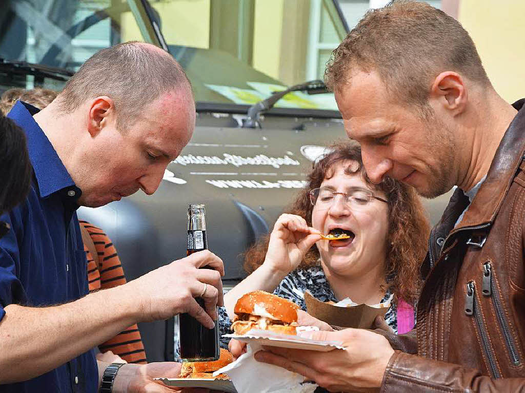 Reichlich Appetit brachten die 7000 Gste des BZ-Food-Truck-Fests mit auf das Gelnde der Alten Spinnerei in Lrrach-Haagen, wo die BZ ihr 70-jhriges Bestehen mit einer Party gefeiert hat.