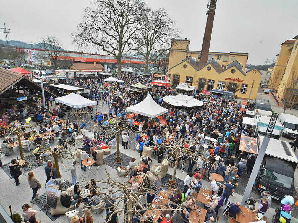 Reichlich Appetit brachten die 7000 Gste des BZ-Food-Truck-Fests mit auf das Gelnde der Alten Spinnerei in Lrrach-Haagen, wo die BZ ihr 70-jhriges Bestehen mit einer Party gefeiert hat.