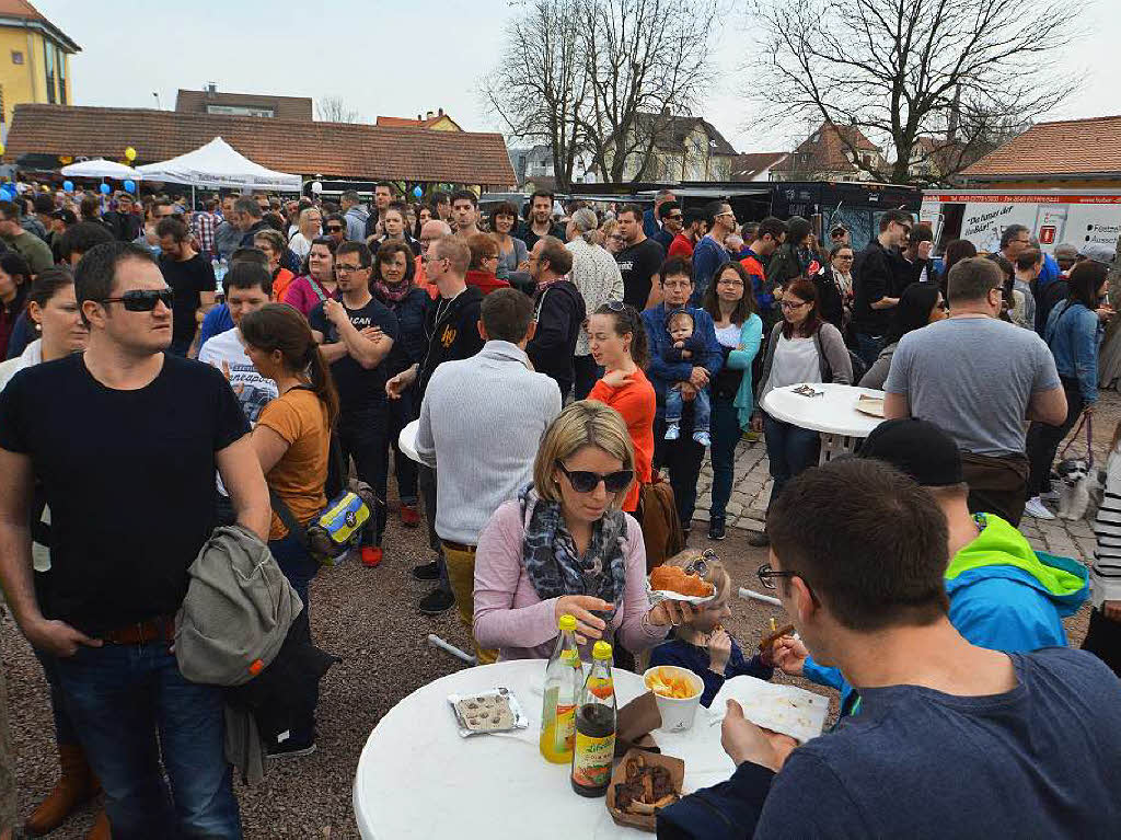 Reichlich Appetit brachten die 7000 Gste des BZ-Food-Truck-Fests mit auf das Gelnde der Alten Spinnerei in Lrrach-Haagen, wo die BZ ihr 70-jhriges Bestehen mit einer Party gefeiert hat.