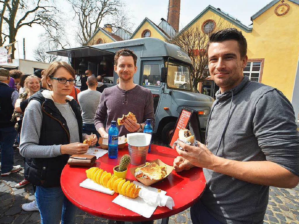 Reichlich Appetit brachten die 7000 Gste des BZ-Food-Truck-Fests mit auf das Gelnde der Alten Spinnerei in Lrrach-Haagen, wo die BZ ihr 70-jhriges Bestehen mit einer Party gefeiert hat.