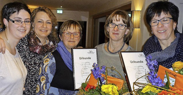 Die neu gewhlten Vorstandsmitglieder ...alige Stellvertreterin Sabine Wunderle  | Foto: zvg