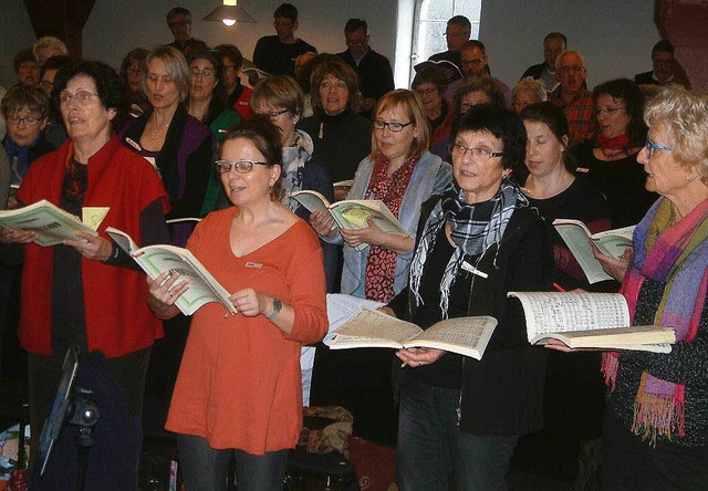 Die  Snger der Evangelischen Kantorei... fr das Oratorium &#8222;Elias&#8220;  | Foto: Roswitha Frey