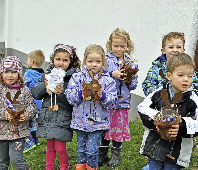 Eine leckere Osterberraschung brachte...des Dora-Merian-Kindergartens vorbei.   | Foto: Vera Winter