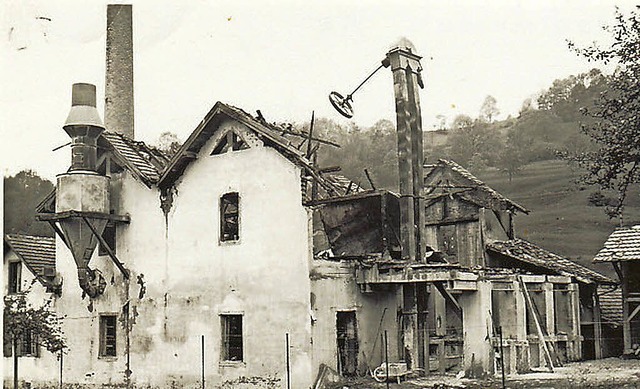 Bei einem Brand im Mai 1934 wurde das ...ude des Gipswerks schwer beschdigt.   | Foto: Brugger