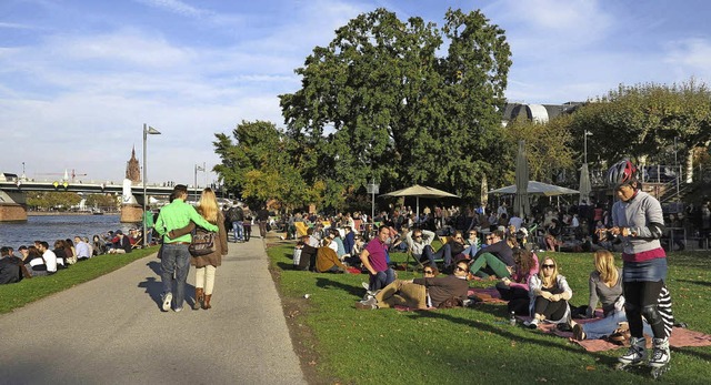 Die Mainpromenade in Frankfurt ist ein...ufer unterhalb des Schlosspark-Cafs.   | Foto: Stadtverwaltung Bad Sckingen