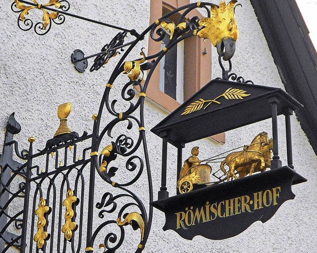 Das Gasthaus  Rmischer Hof liegt  an ... Zeugnis der rmischen Vergangenheit.   | Foto: Victoria Langelott