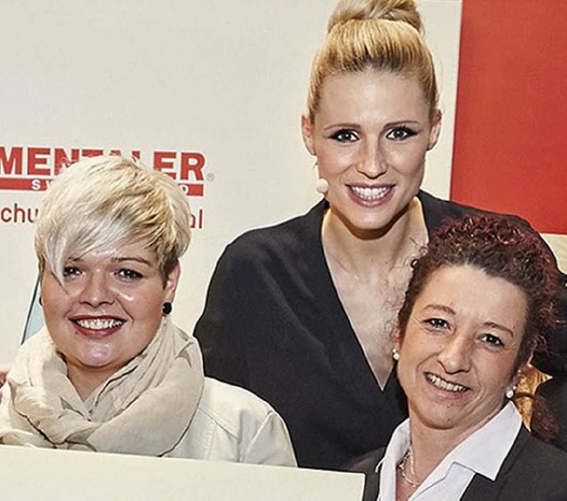 Prominent gewonnen: Die  Siegerin Dani...le Schlab  (Edeka Sdwest), von links   | Foto: zvg