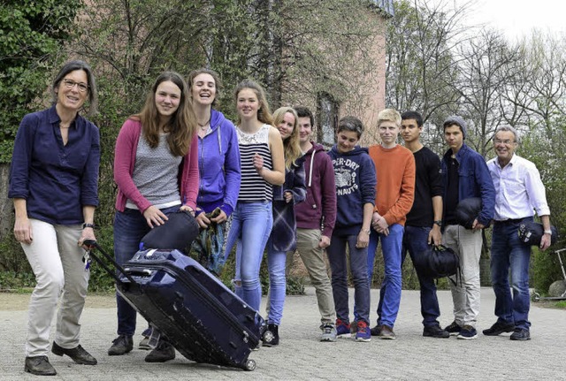 Die Lehrerin Birgit Bohsung (vorn) hat...schule St. Georgen weitervermittelt.    | Foto: Ingo Schneider