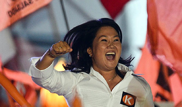 Auf Wahlveranstaltungen wird sie schon gefeiert: Keiko Fujimori   | Foto: AFP