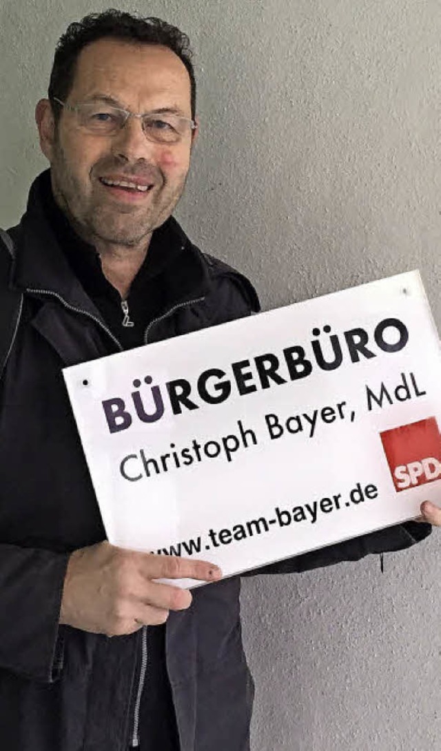 Christoph Bayer hat das Schild seines Brgerbros in Bad Krozingen abmontiert.   | Foto: Privat