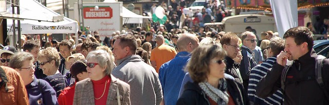 Eine belebte Innenstadt wnscht sich B...rhlingsfest am kommenden Wochenende.   | Foto: Archivfoto: Hildegard Siebold