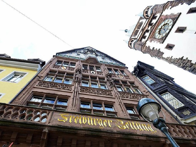 Direkt am Martinstor entsteht das neue BZ-Haus an historischer Stelle.  | Foto: Ingo Schneider