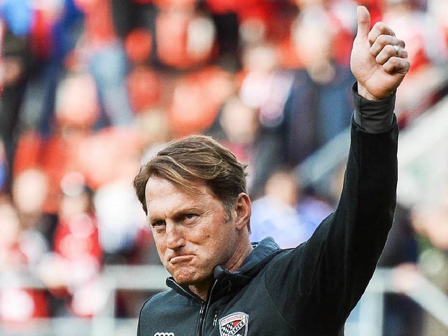 Ralph Hasenhttl ist mit dem FC Ingols... das Interesse von RB leipzig geweckt.  | Foto: dpa/Afp