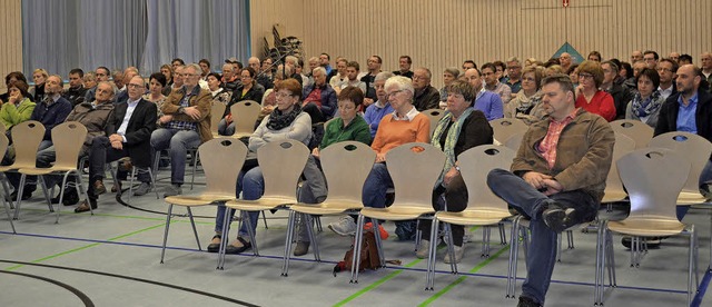 Zur Gemeinderatssitzung in der Benedik...alder-Halle kamen knapp 150 Besucher.   | Foto: Liane Schilling